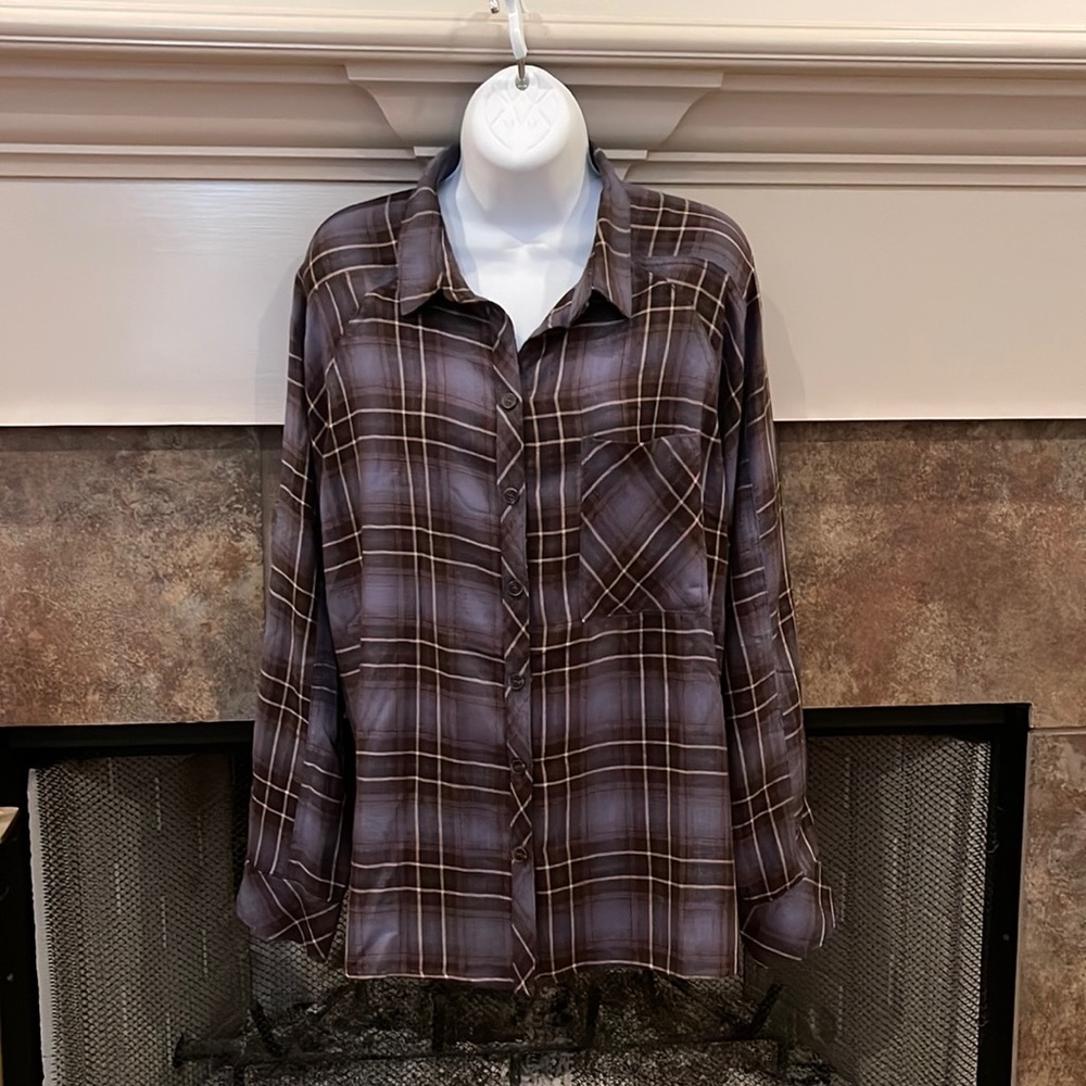 “All Squared Away Flannel Top”